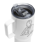 Travel mug with a handle +FJS Signature