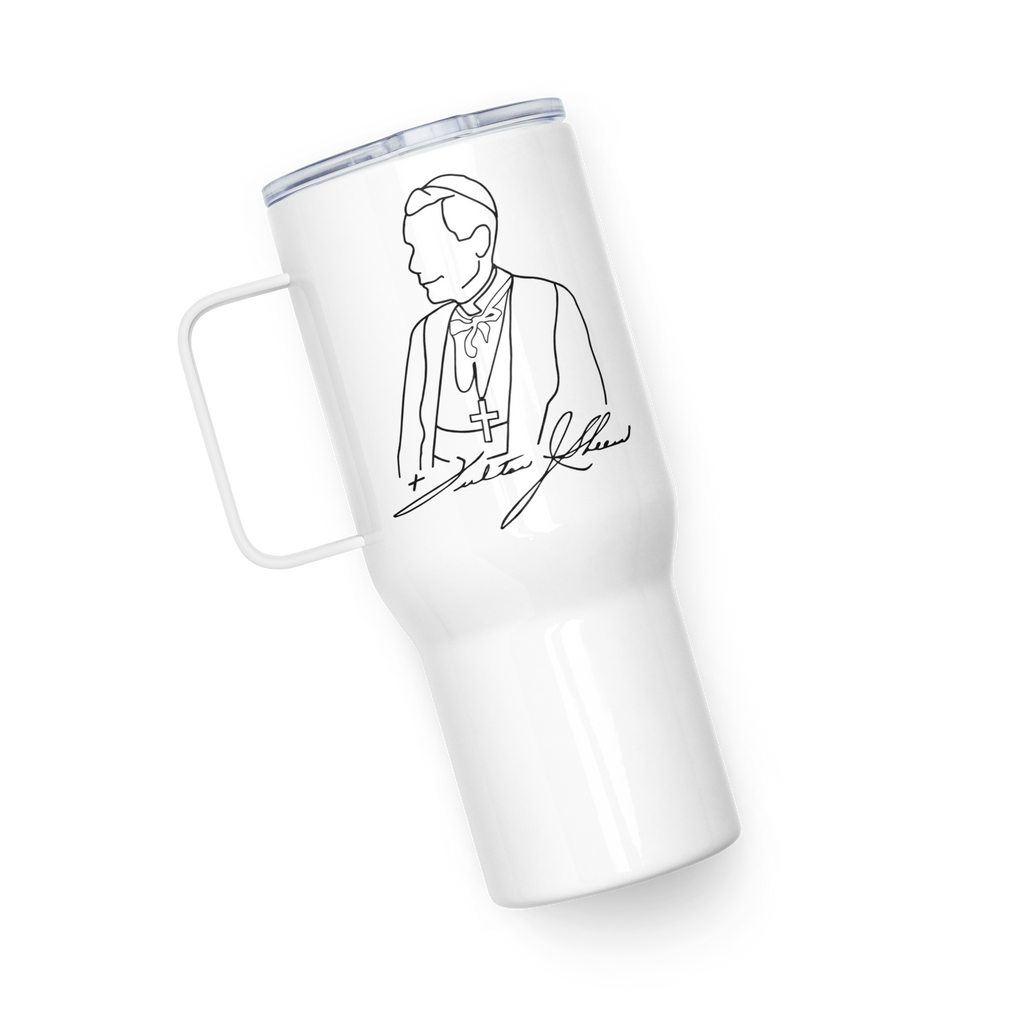 Travel mug with a handle +FJS Signature