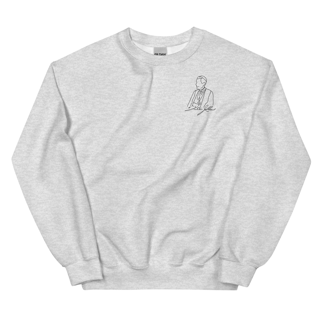 Custom Ink Sweatshirt - Ven. Fulton J. Sheen (Matte Black)