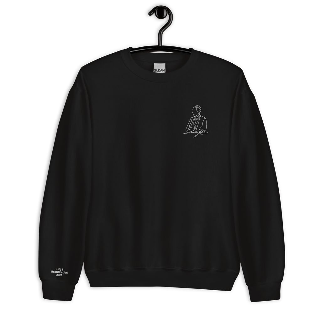 Premium Sweatshirt - Ven. Fulton J. Sheen (Stitched White)