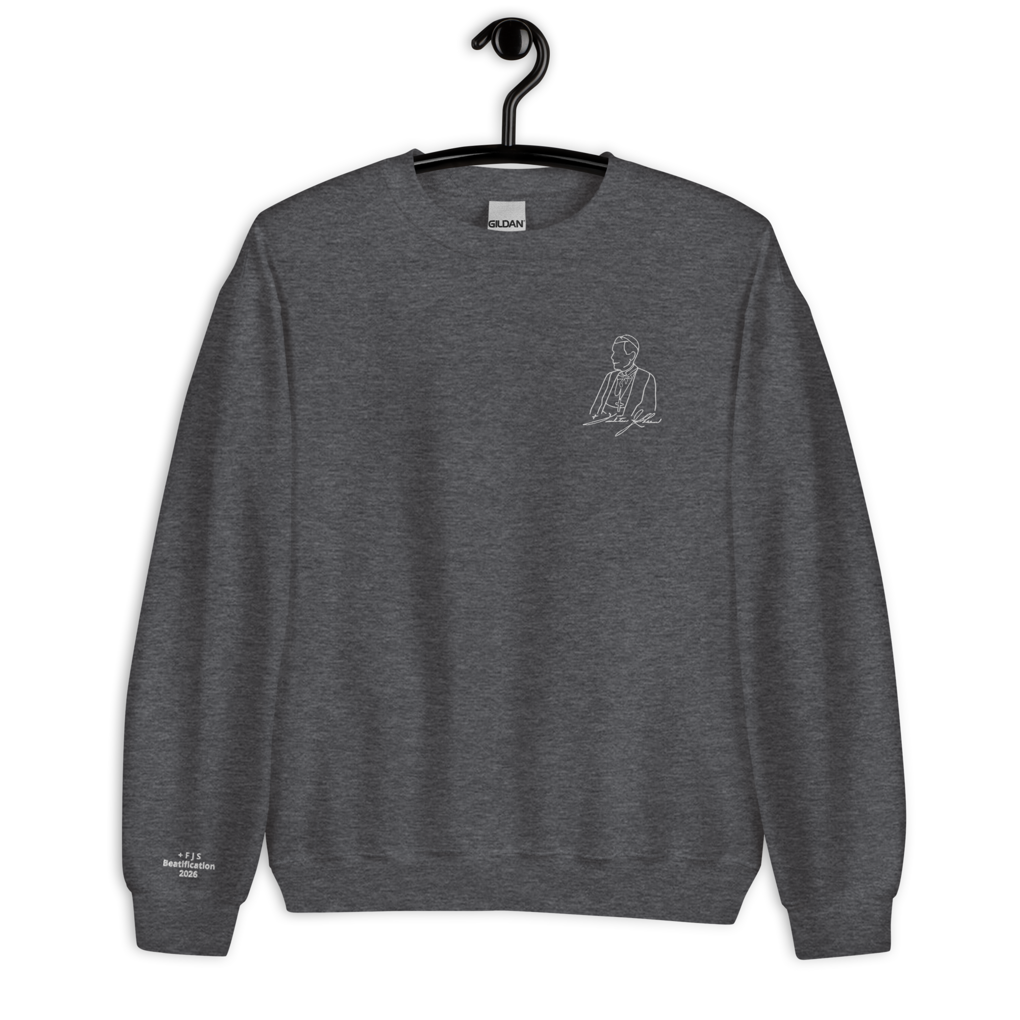Premium Sweatshirt - Ven. Fulton J. Sheen (Stitched White)