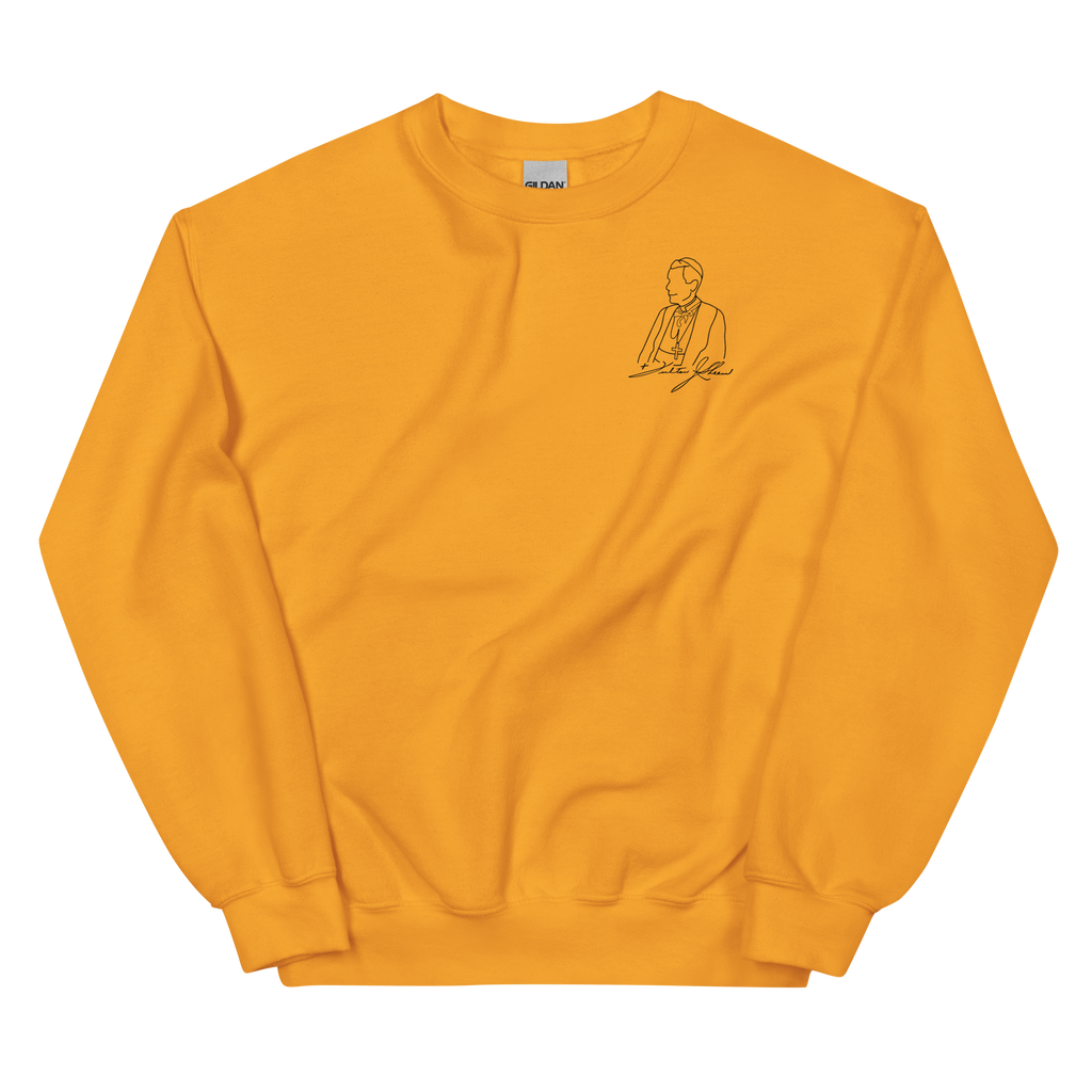 Custom Ink Sweatshirt - Ven. Fulton J. Sheen (Matte Black)