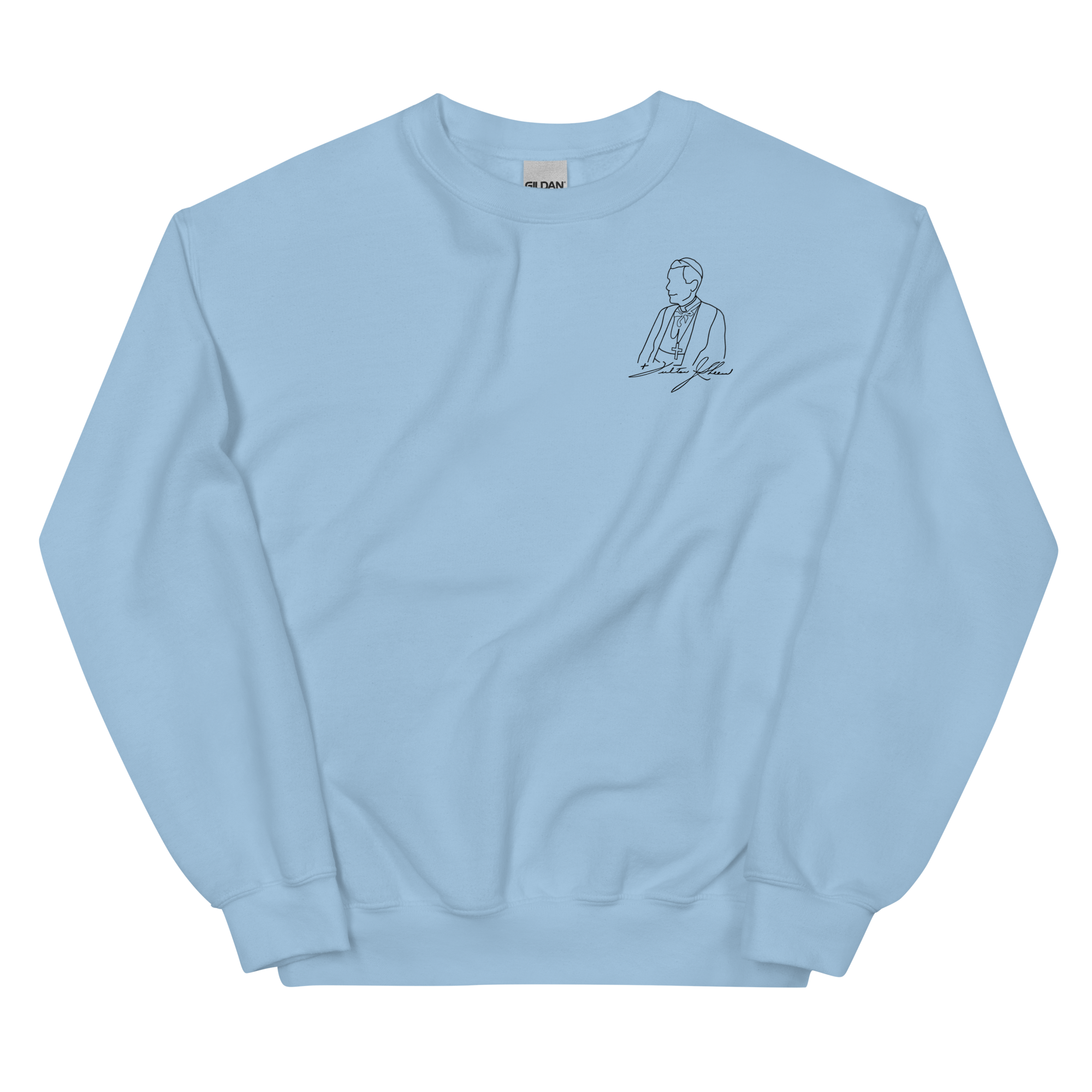 Custom Ink Sweatshirt - Ven. Fulton J. Sheen (Matte Black)