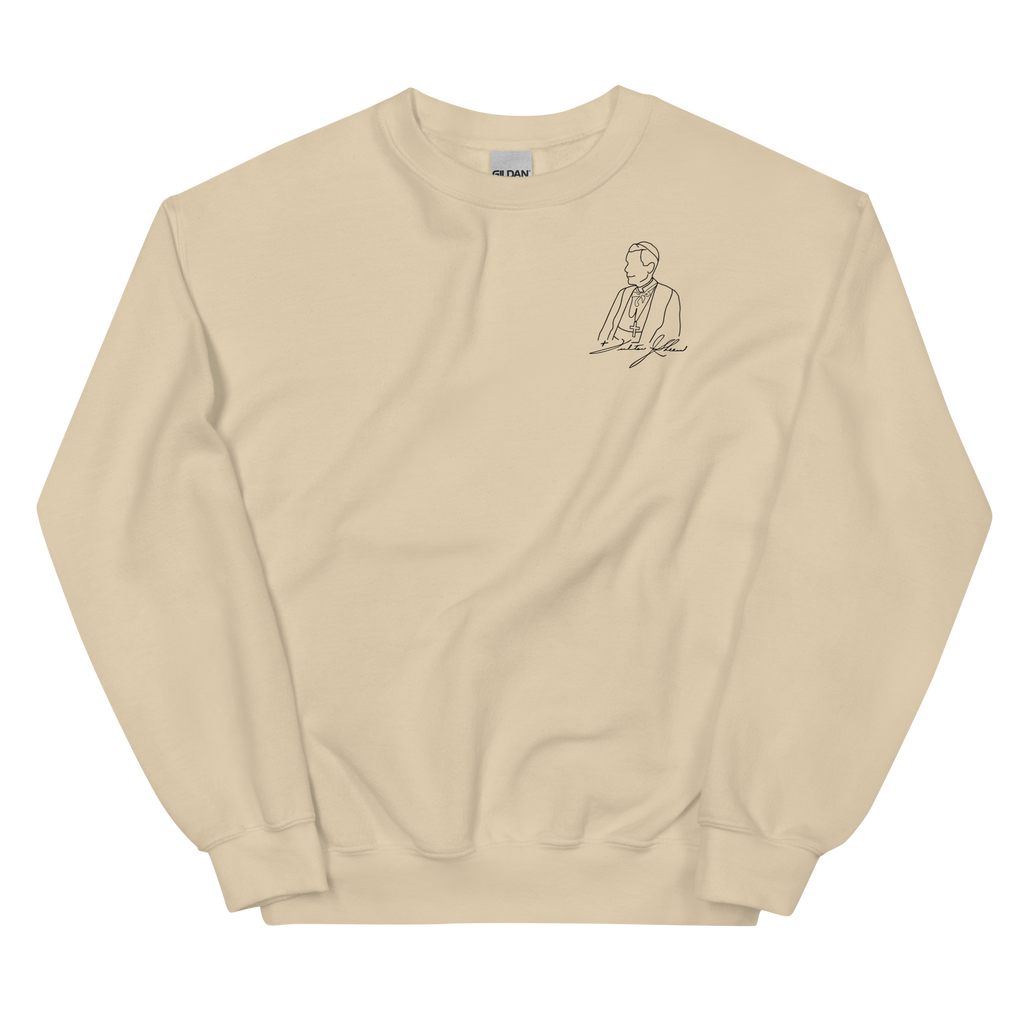 Custom Ink Sweatshirt - Ven. Fulton J. Sheen (Matte Black)