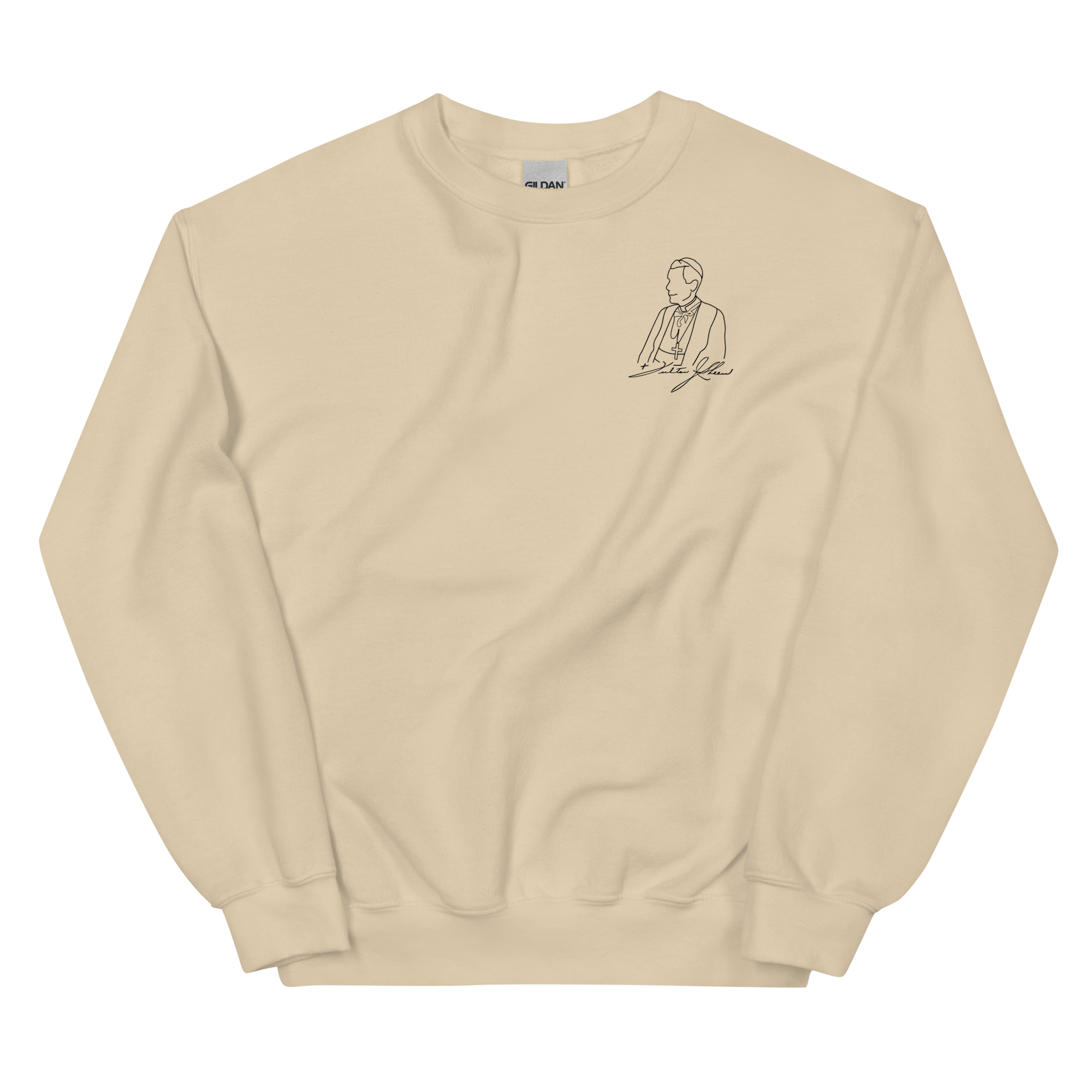 Custom Ink Sweatshirt - Ven. Fulton J. Sheen (Matte Black)