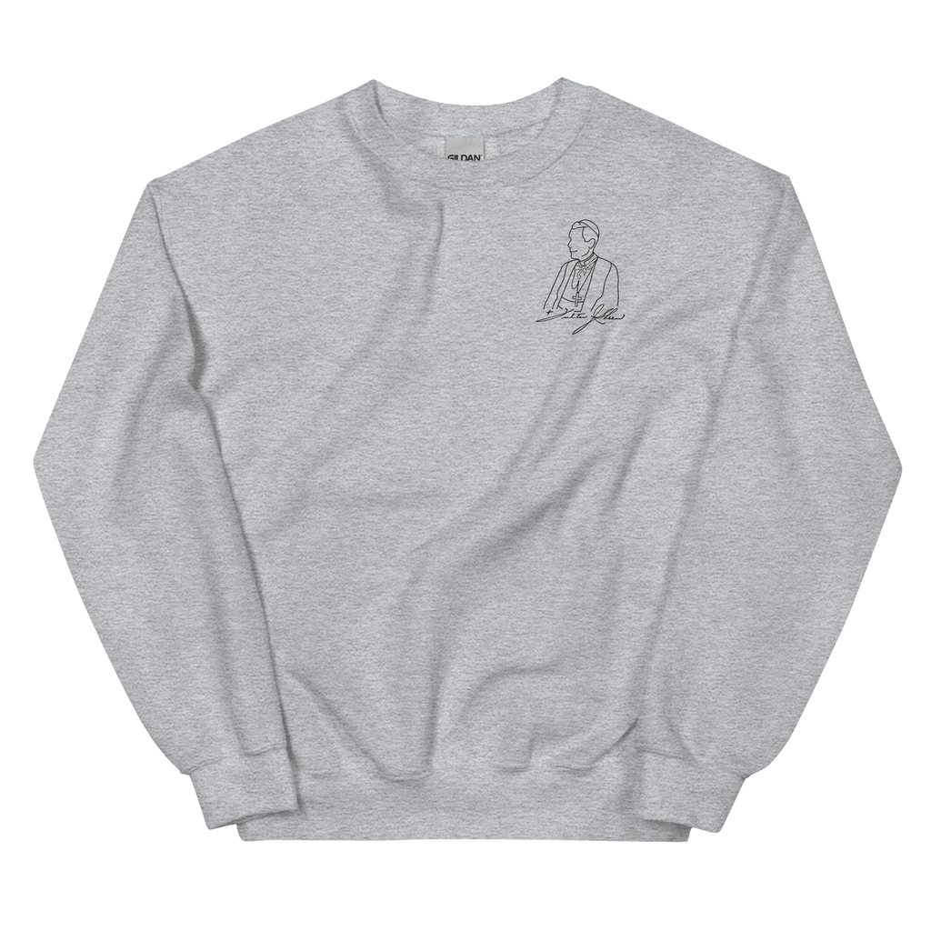Custom Ink Sweatshirt - Ven. Fulton J. Sheen (Matte Black)