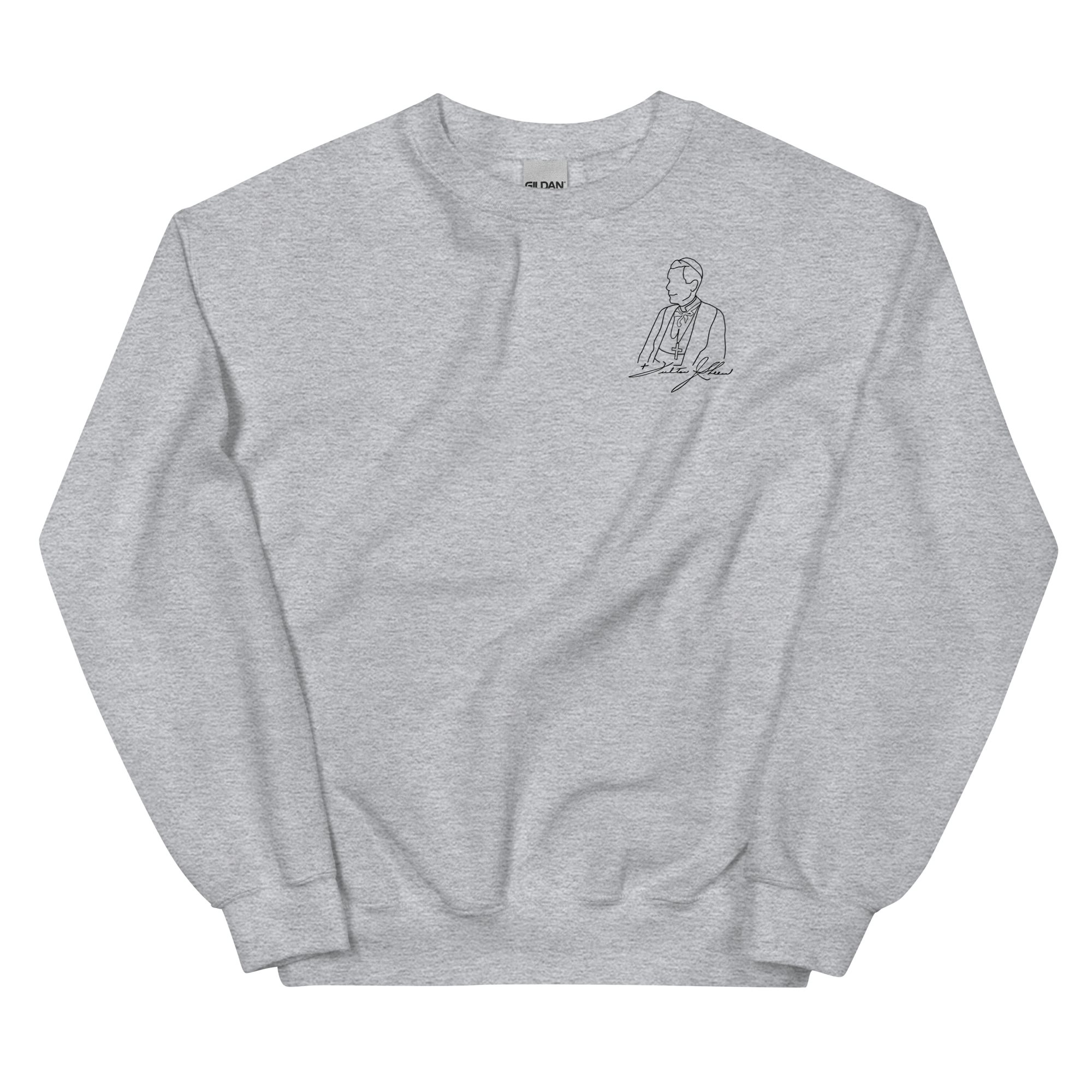 Custom Ink Sweatshirt - Ven. Fulton J. Sheen (Matte Black)