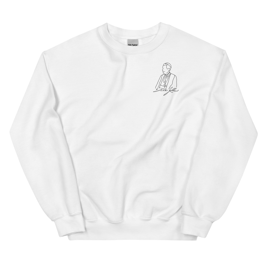 Custom Ink Sweatshirt - Ven. Fulton J. Sheen (Matte Black)