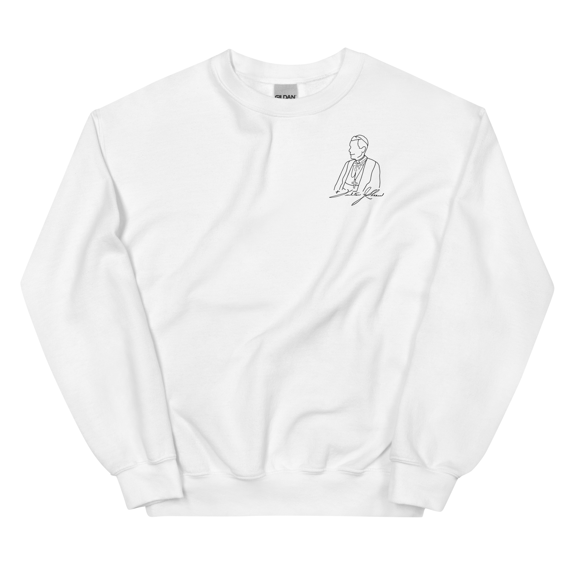 Custom Ink Sweatshirt - Ven. Fulton J. Sheen (Matte Black)